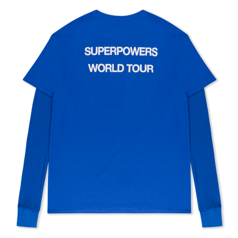 SUPERPOWERS WORLD TOUR DANIEL CAESAR MERCH THERMAL LAYERED SHIRT