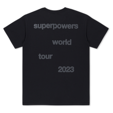 Load image into Gallery viewer, SUPERPOWERS WORLD TOUR LEG 3 TEE (BLACK)
