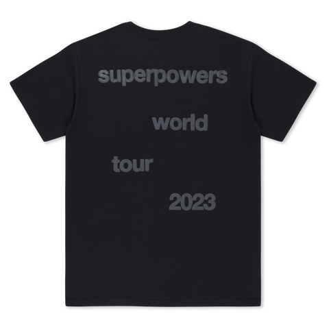 SUPERPOWERS WORLD TOUR LEG 3 TEE (BLACK)