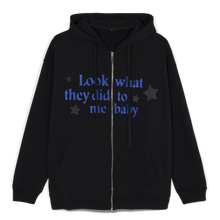 Load image into Gallery viewer, SUPERPOWERS WORLD TOUR LOOK WHAT THEY DID TO ME BABY ZIP HOODIE
